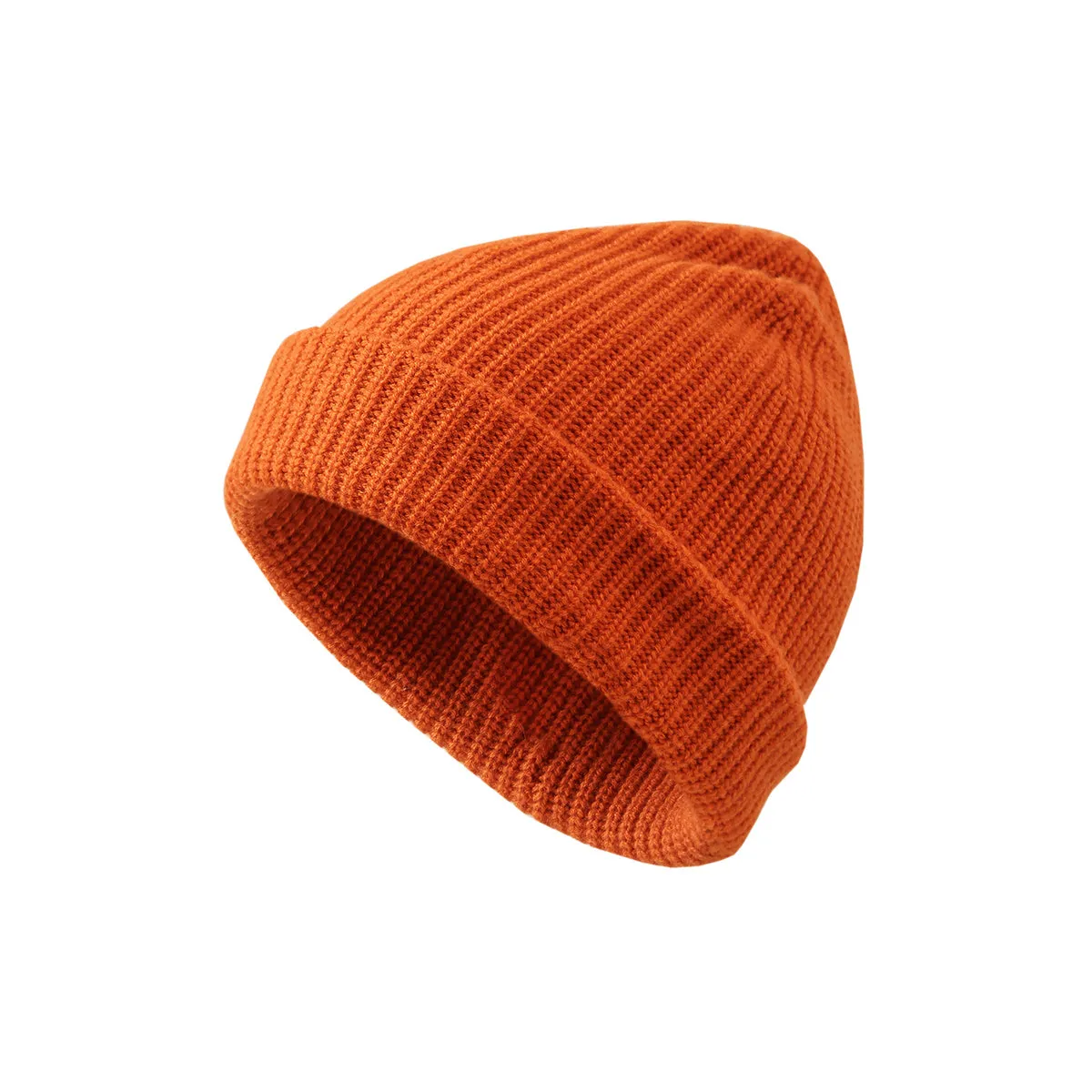 100% Wool Classic Ribbed Knit Beanie