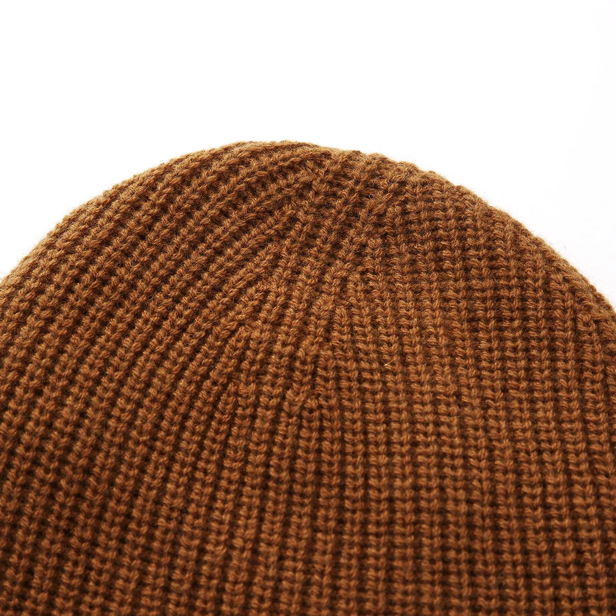 100% Wool Classic Ribbed Knit Beanie