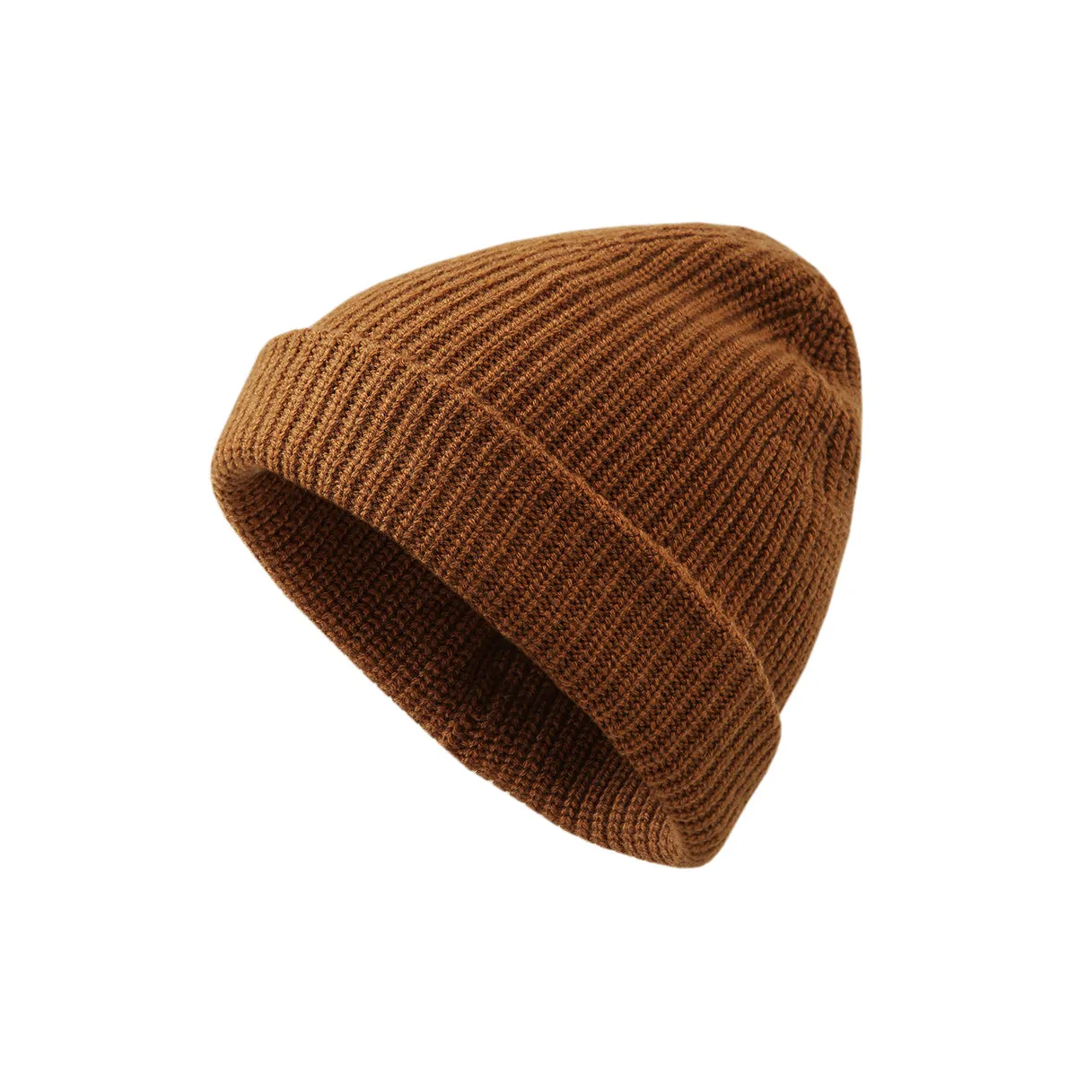 100% Wool Classic Ribbed Knit Beanie