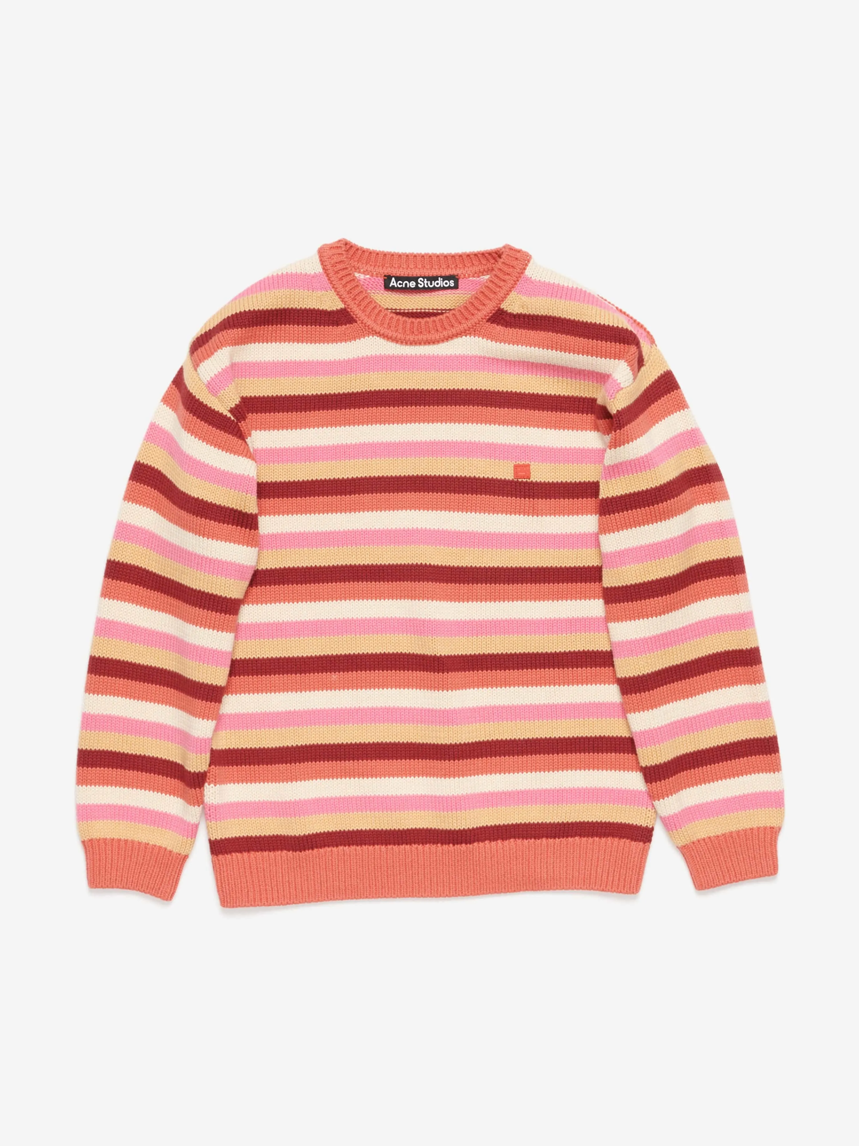 Acne Studios Kids Striped Knitted Jumper in Multicolour