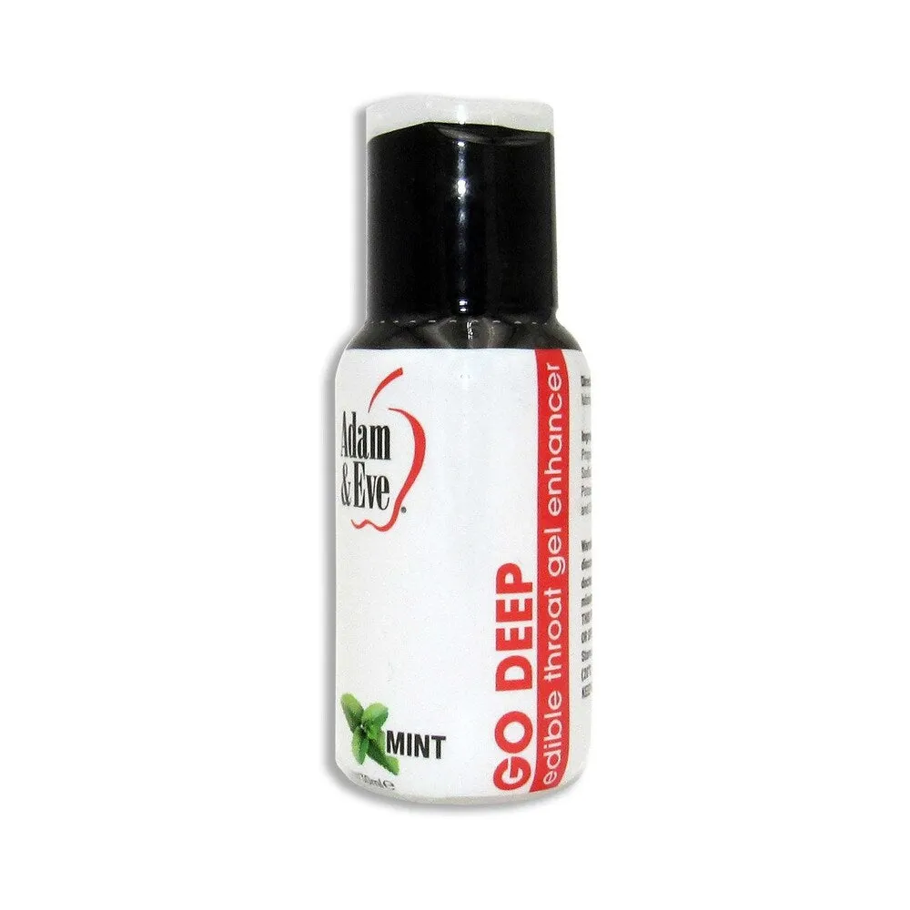 Adam & Eve Go Deep Edible Throat Gel Enhancer Mint 1 oz.