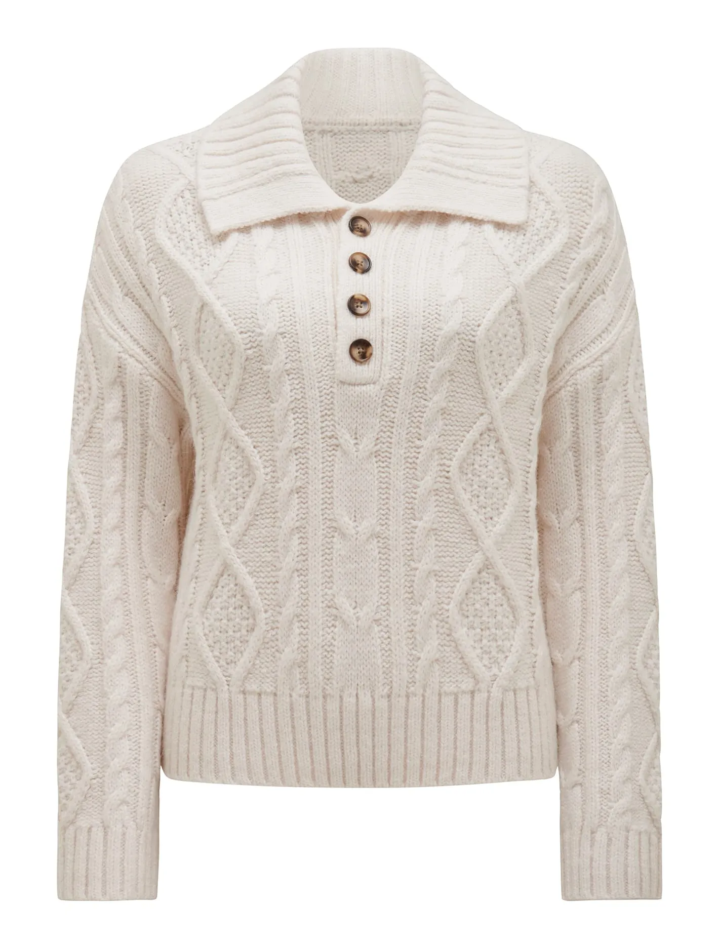 Adelaide Cabled Collar Knit Jumper