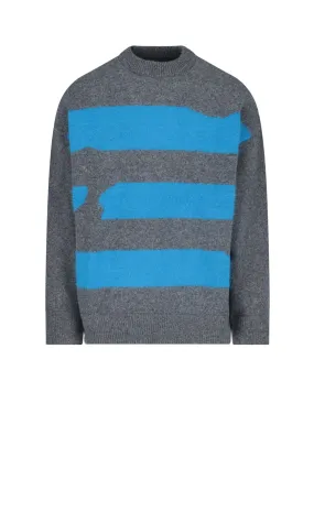 Ader Error Striped Crewneck Knit Jumper