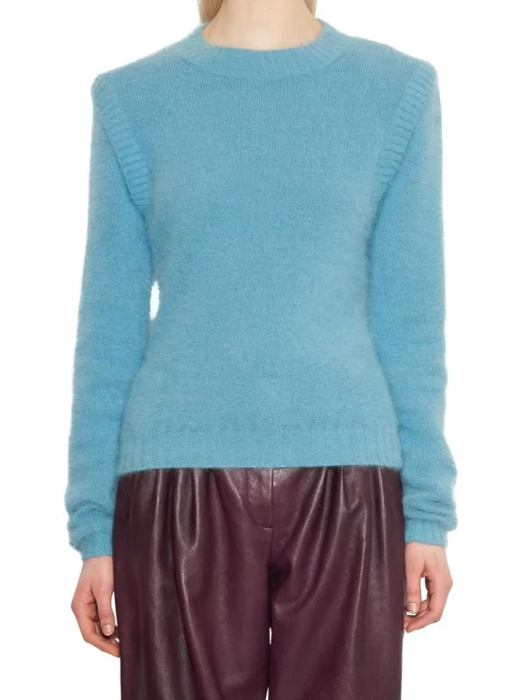 Alberta Ferretti Structured Shoulder Crewneck Jumper