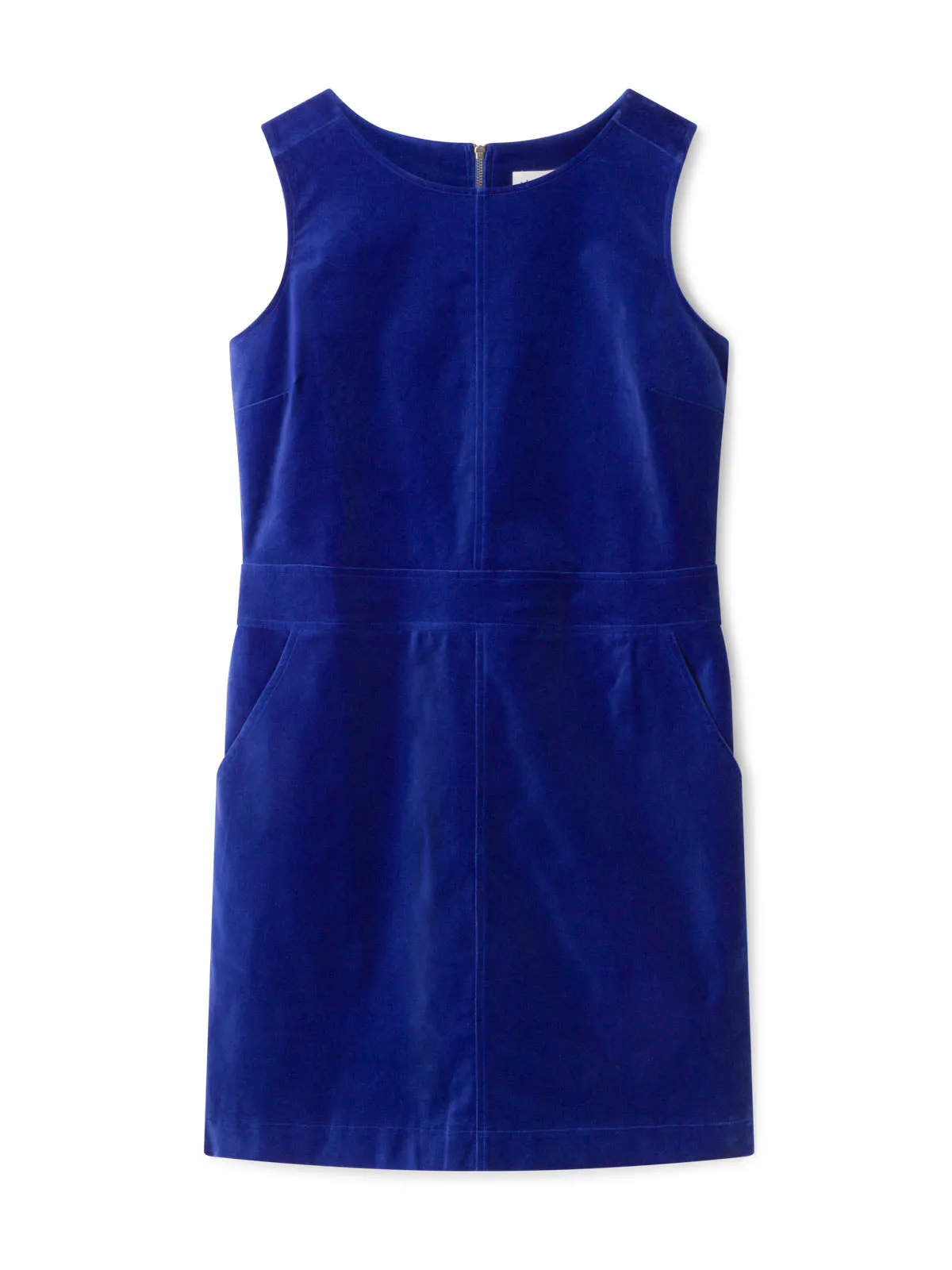 Alleegra Organic Cotton Velvet Pinafore Dress - Dark Sapphire Blue