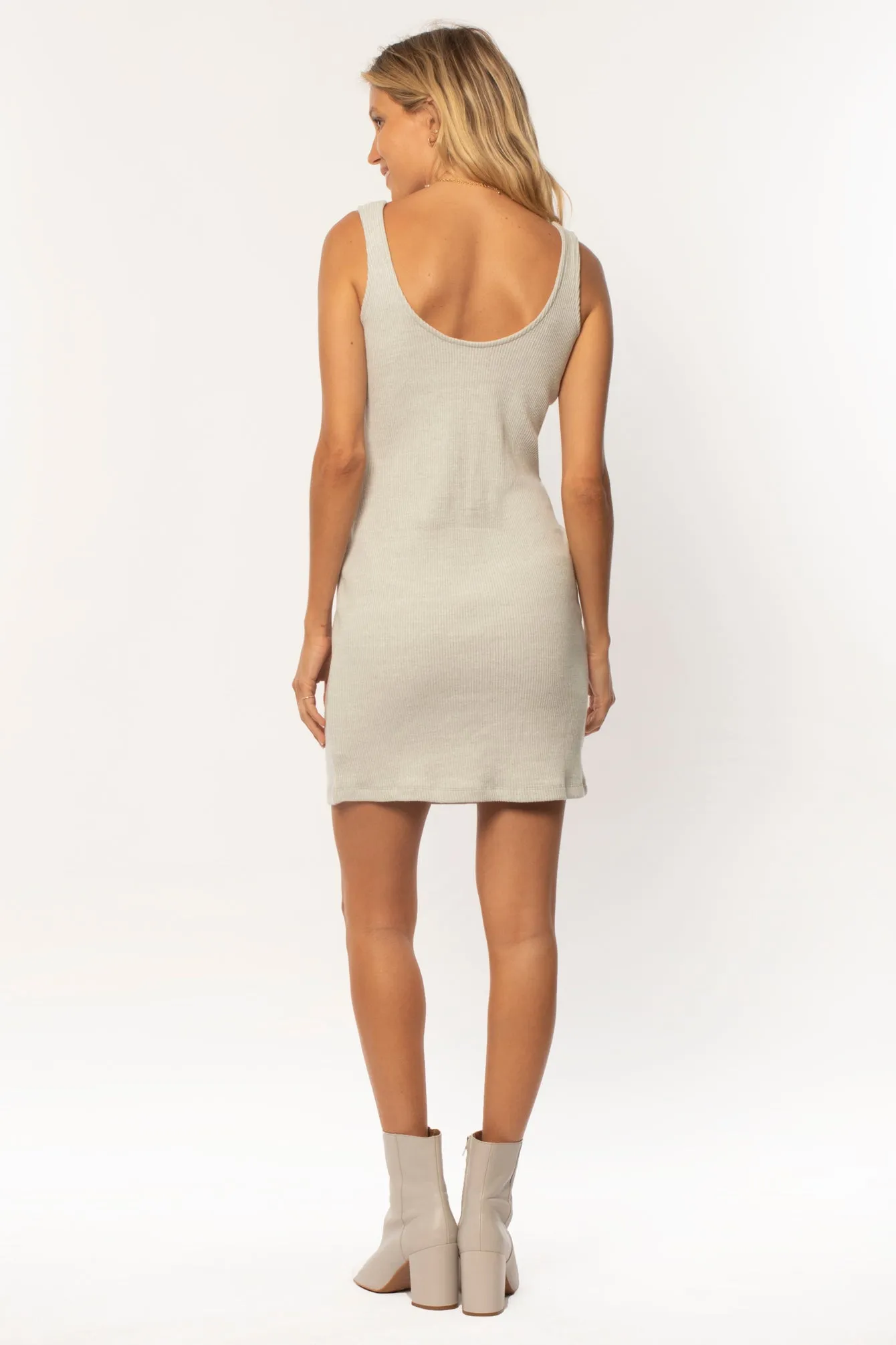 Amuse Katrina Knit Dress-Grey Dawn