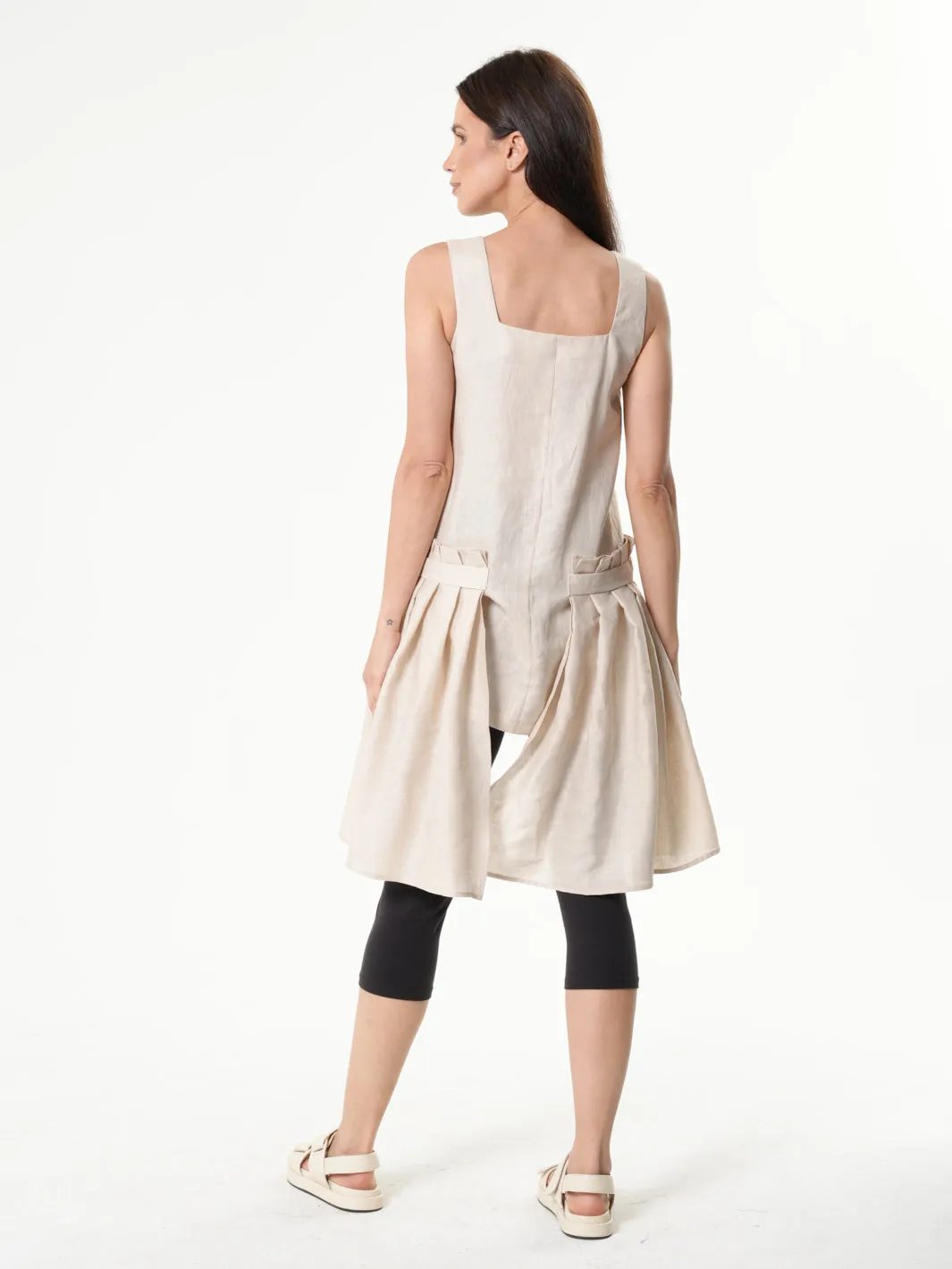 Asymmetric Linen Tunic Top