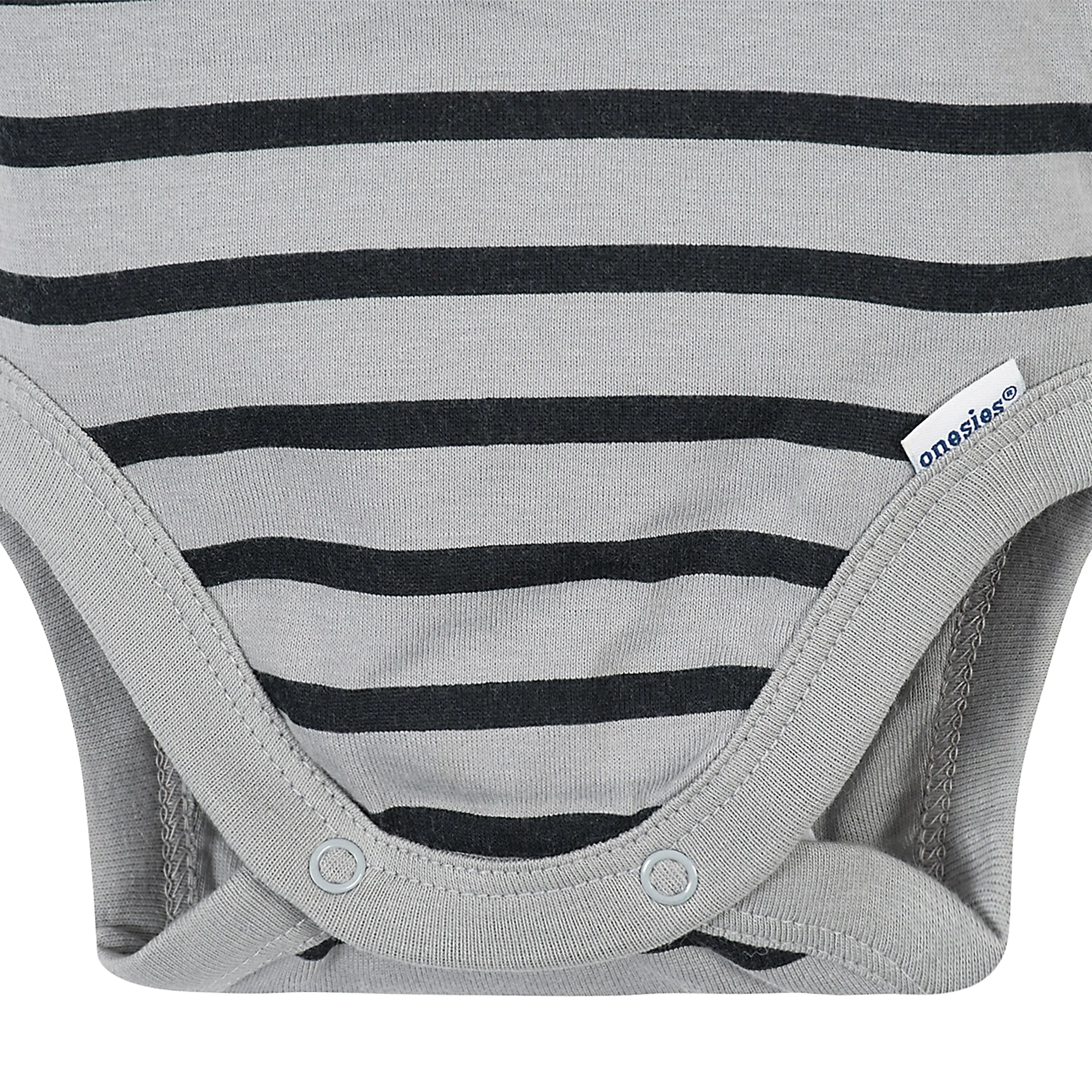 Baby Boys Stripe Organic Short Sleeve Onesies® Brand Bodysuit