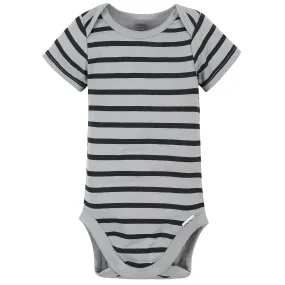 Baby Boys Stripe Organic Short Sleeve Onesies® Brand Bodysuit