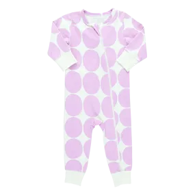 Baby Organic Romper - Lavender Dot