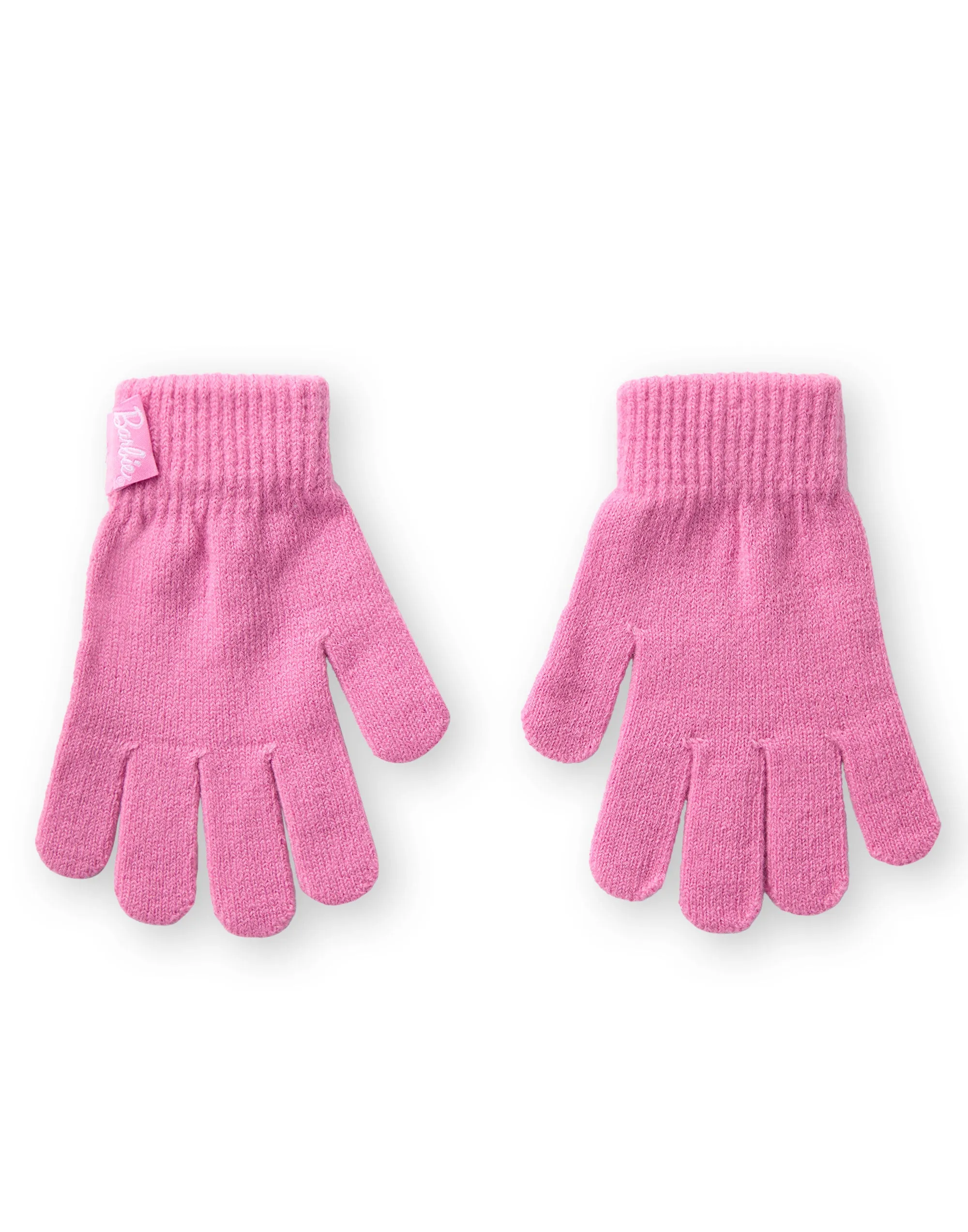 Barbie Fair Isle Boys Pink Beanie and Gloves Set