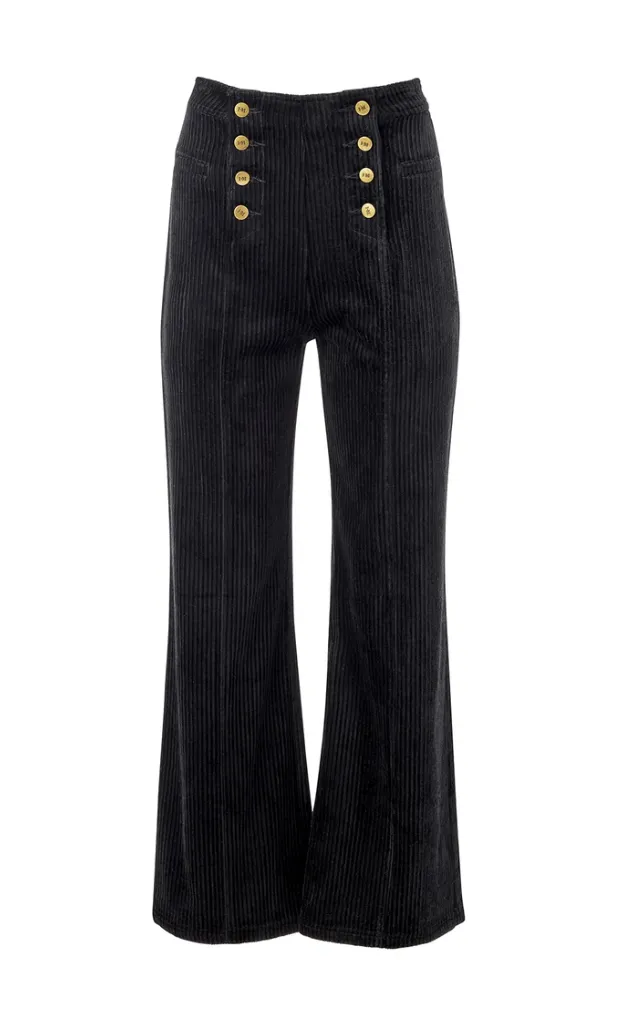 black corduroy flares - 24