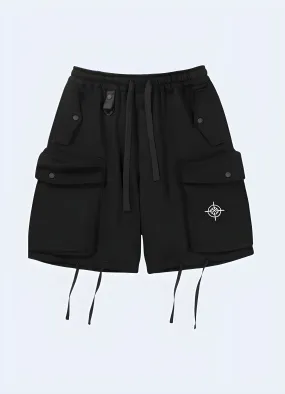 Black Tactical Cargo Shorts