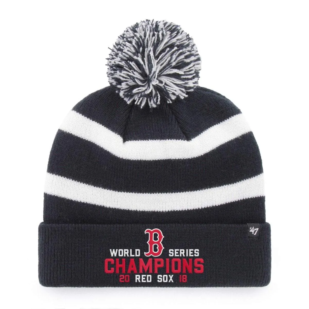 Boston Red Sox 2018 World Series Champions 47 Brand Breakaway Beanie Cap