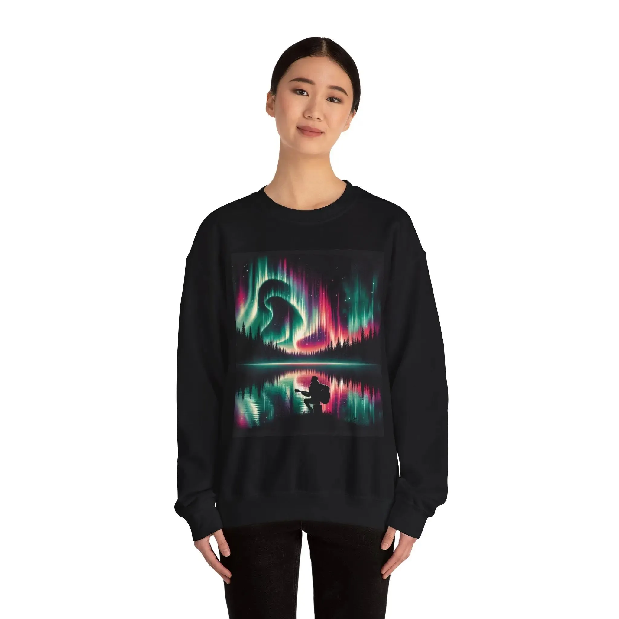 Bright Color Lake Crewneck Unisex Cotton Sweatshirt