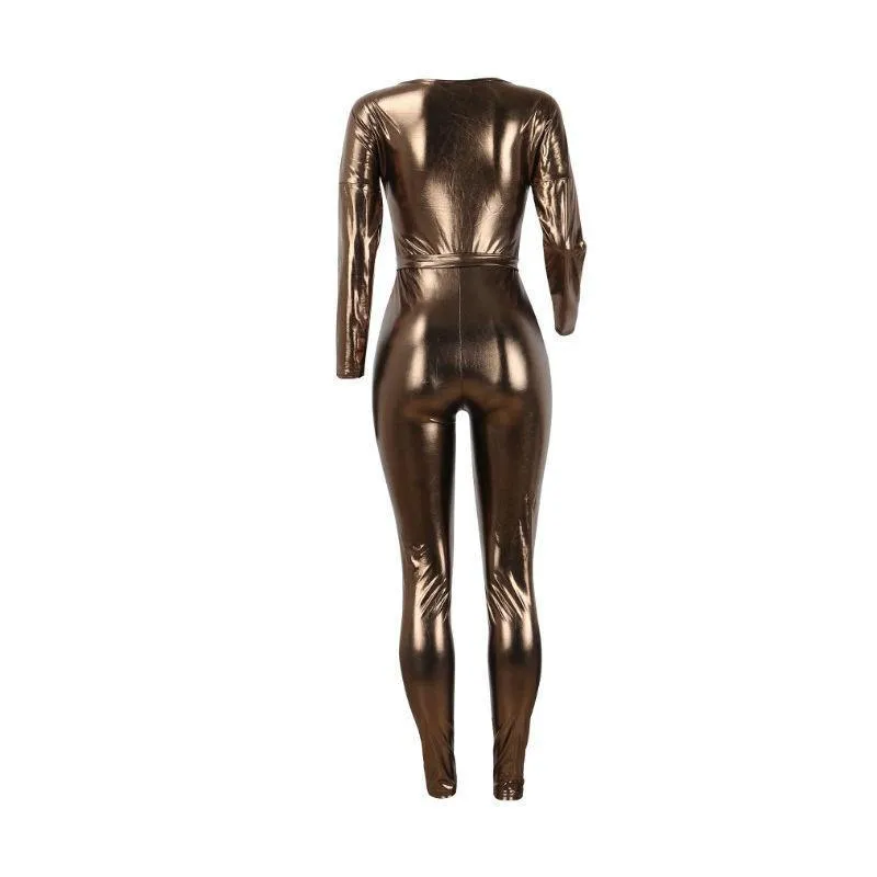 Bronze Beauty Metallic Jumpsuit