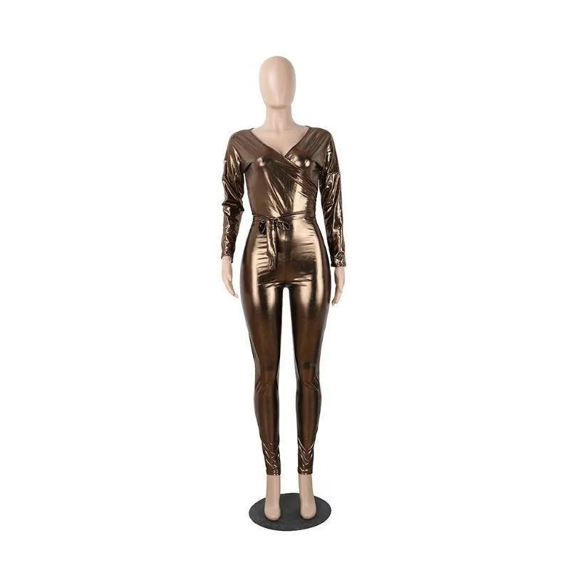 Bronze Beauty Metallic Jumpsuit