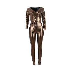 Bronze Beauty Metallic Jumpsuit