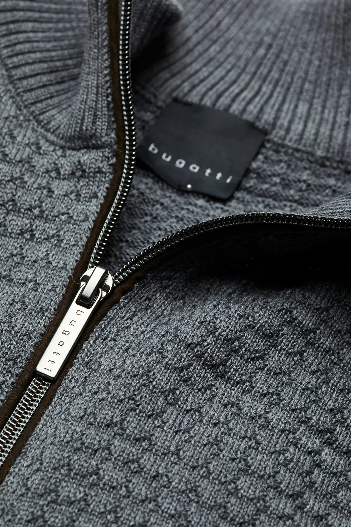 Bugatti Textured Quarter Zip Jumper