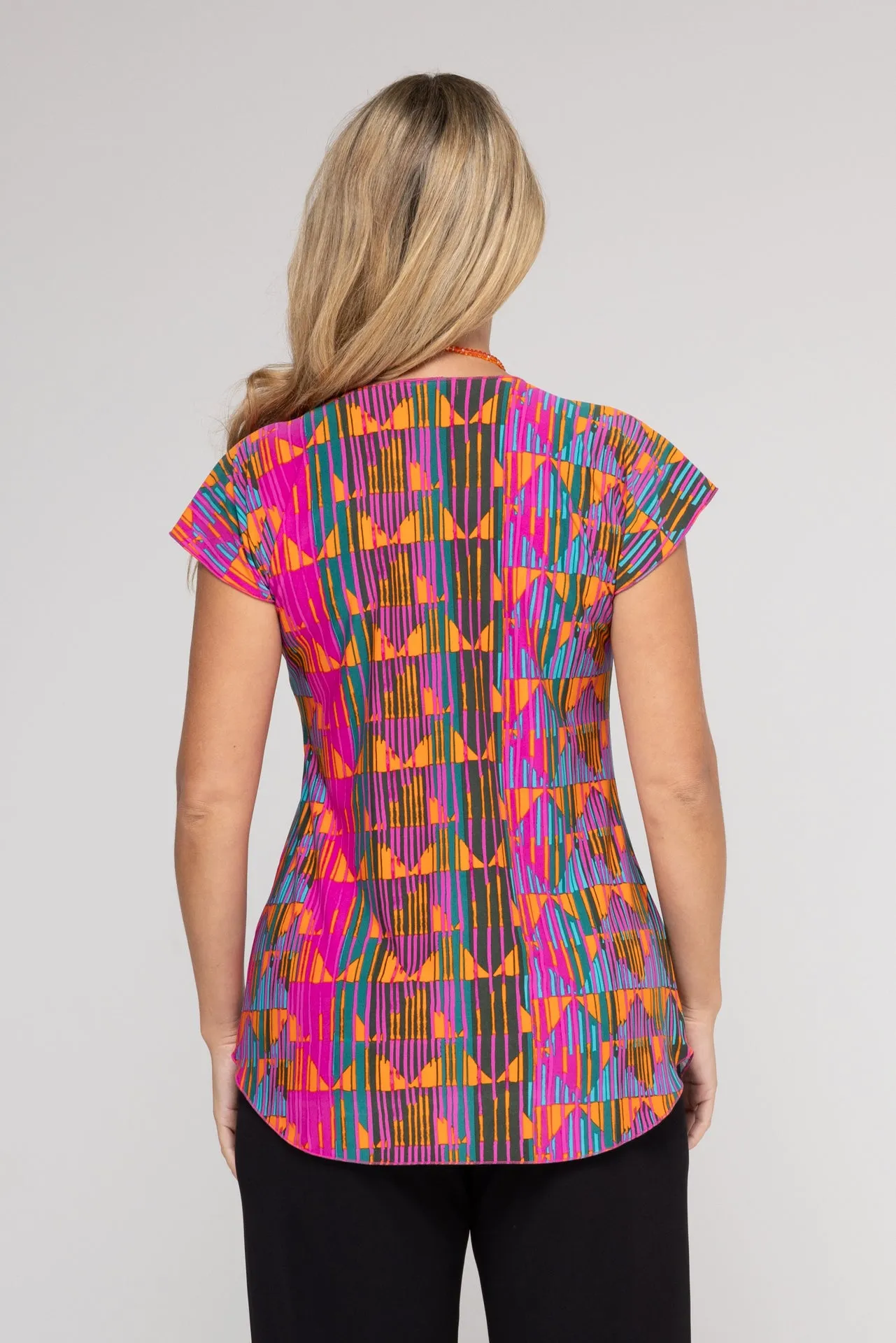 Cairo Print Short Sleeve Jersey Top