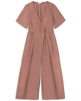 Camel Tambor Wrap Jumpsuit