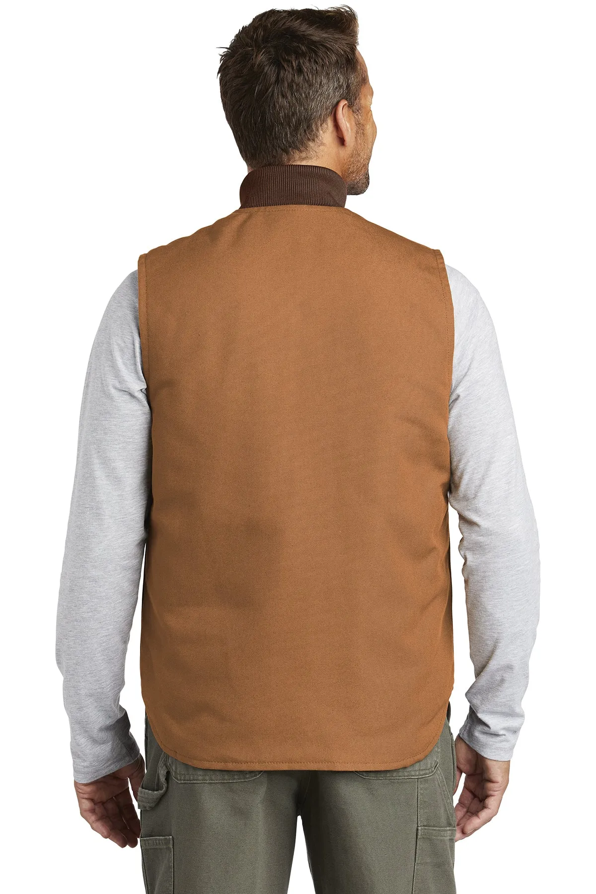 Carhartt Duck Customized Vests, Carhartt Brown