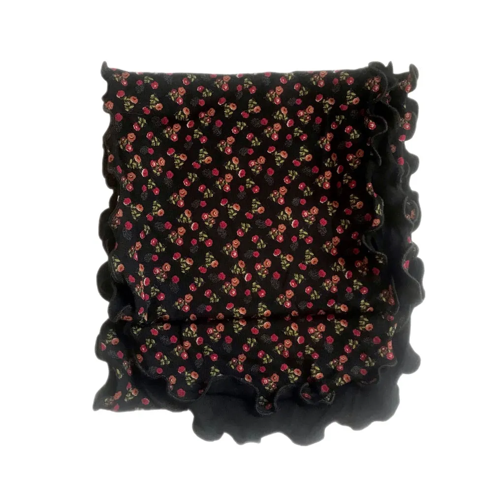 Chemo Head Wrap Black Ditsy Floral