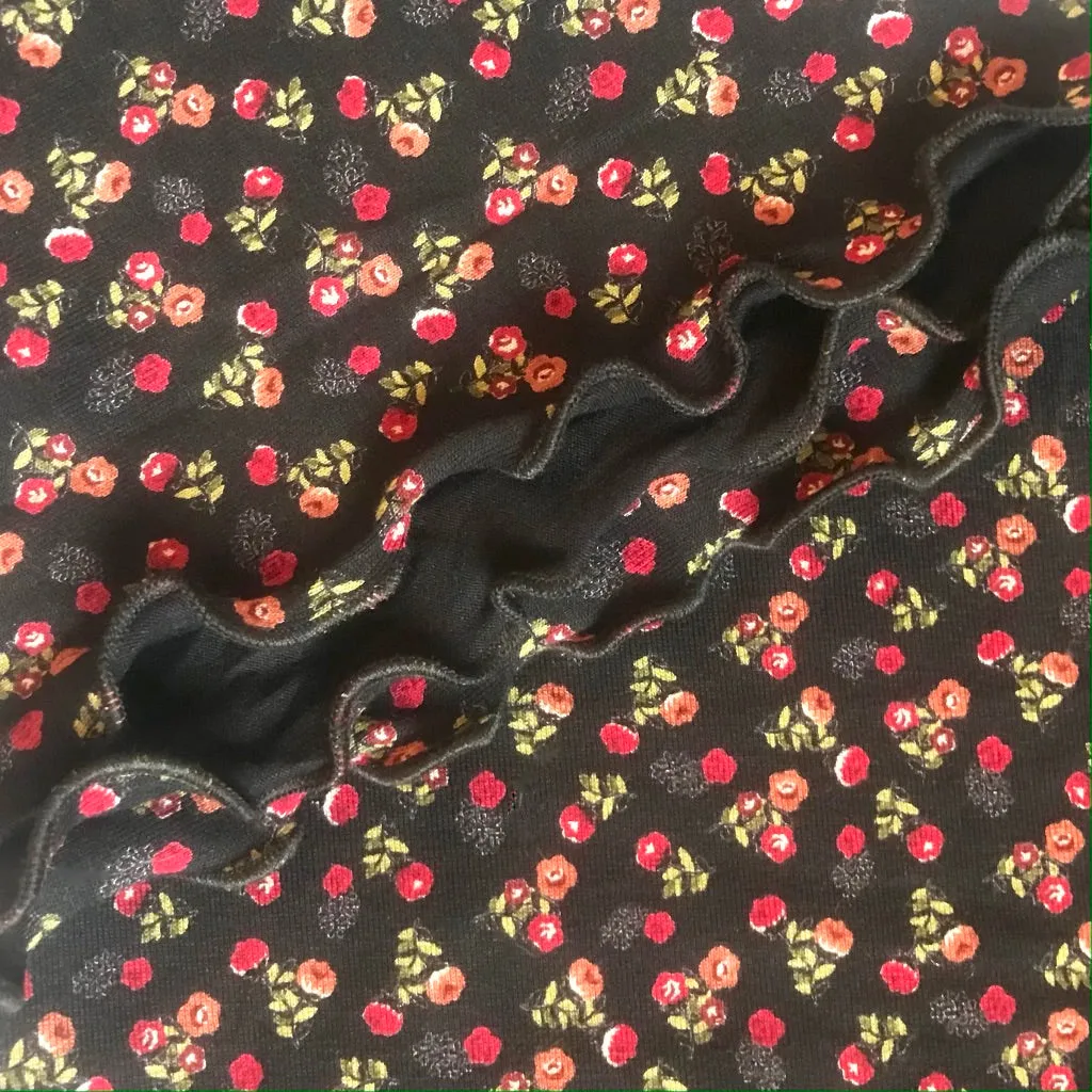 Chemo Head Wrap Black Ditsy Floral