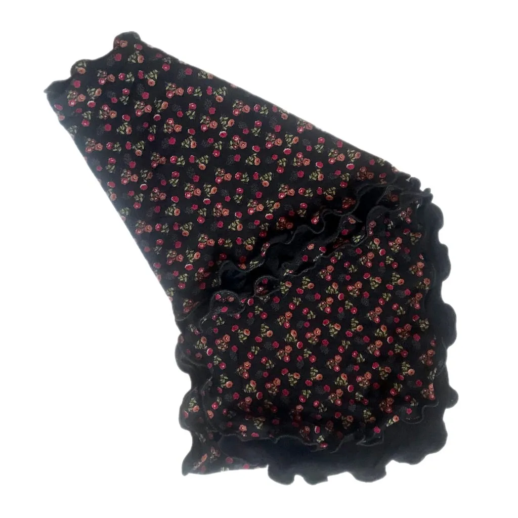 Chemo Head Wrap Black Ditsy Floral