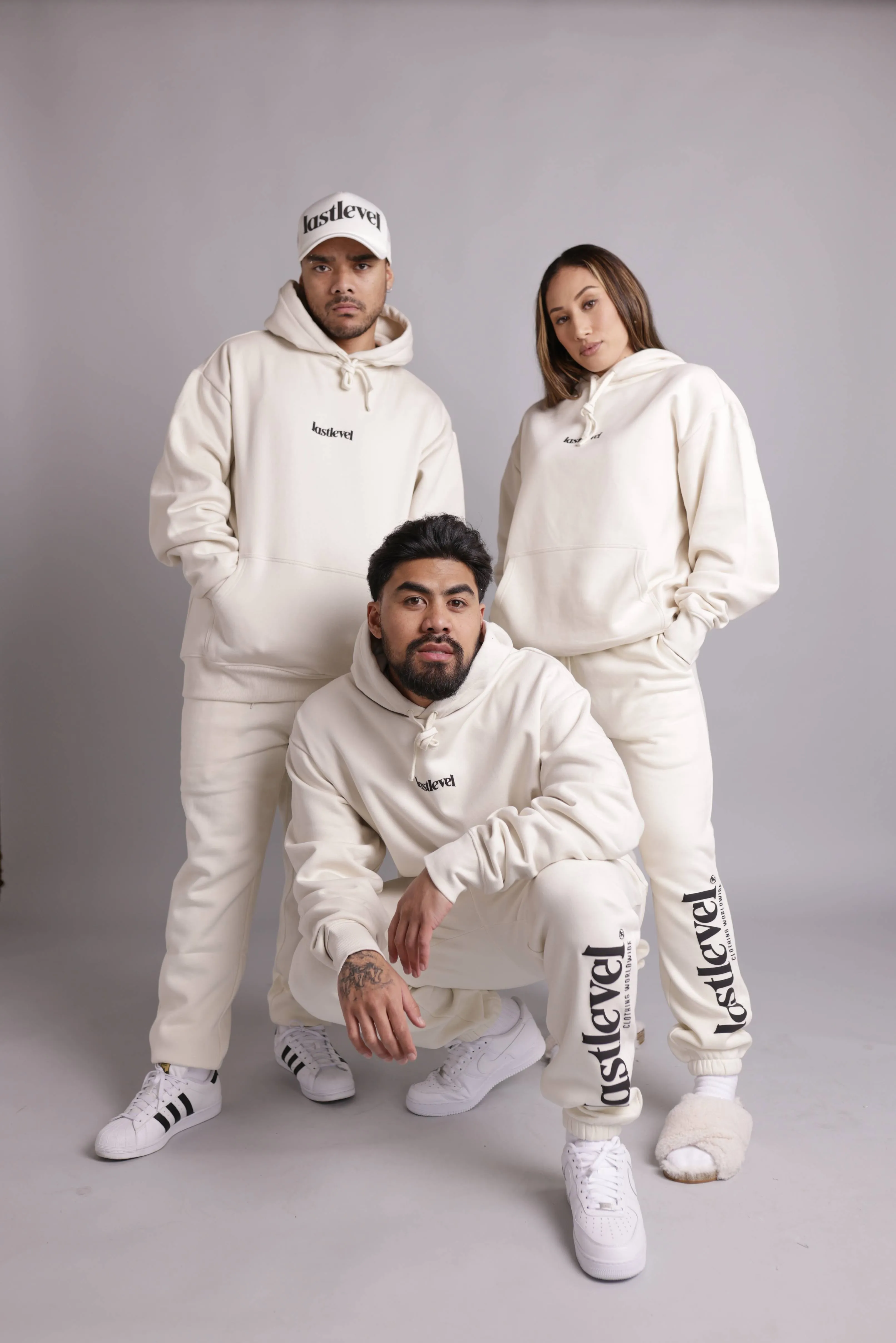 COMFY Fleece Track Pants - Off White