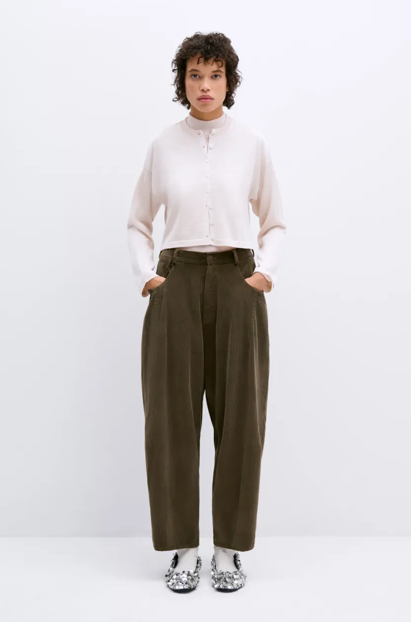 Corduroy Baggy Pants, Moss