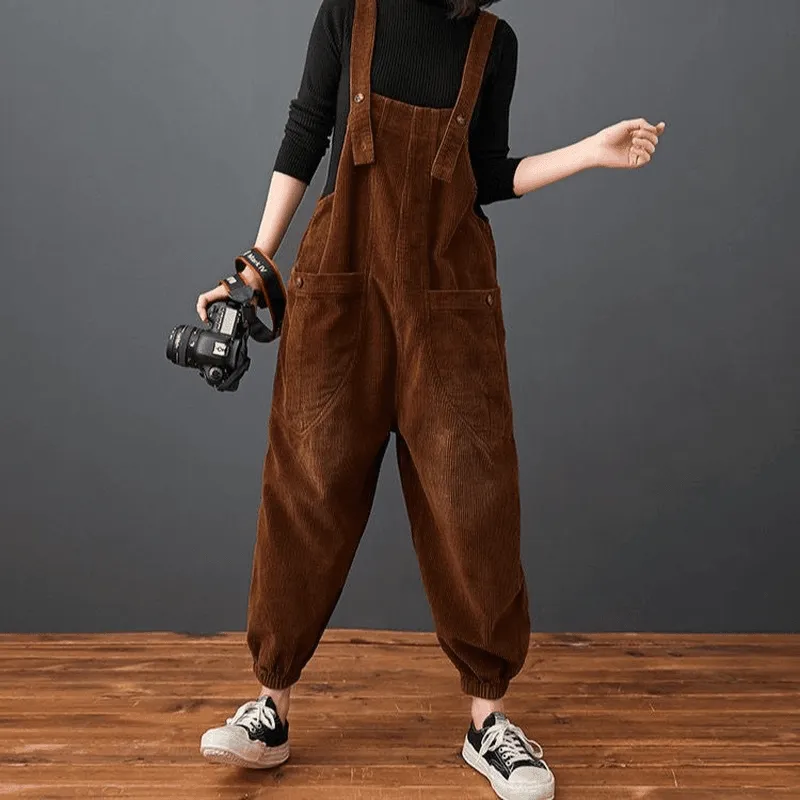 Corduroy Pockets Jumpsuit