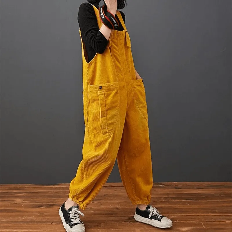 Corduroy Pockets Jumpsuit