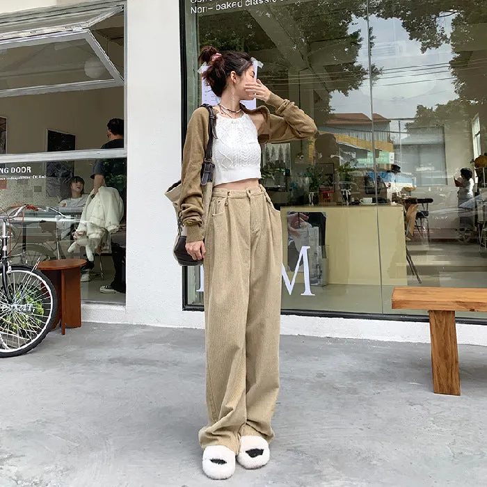 Corduroy Wide-leg Pants Women's Autumn And Winter