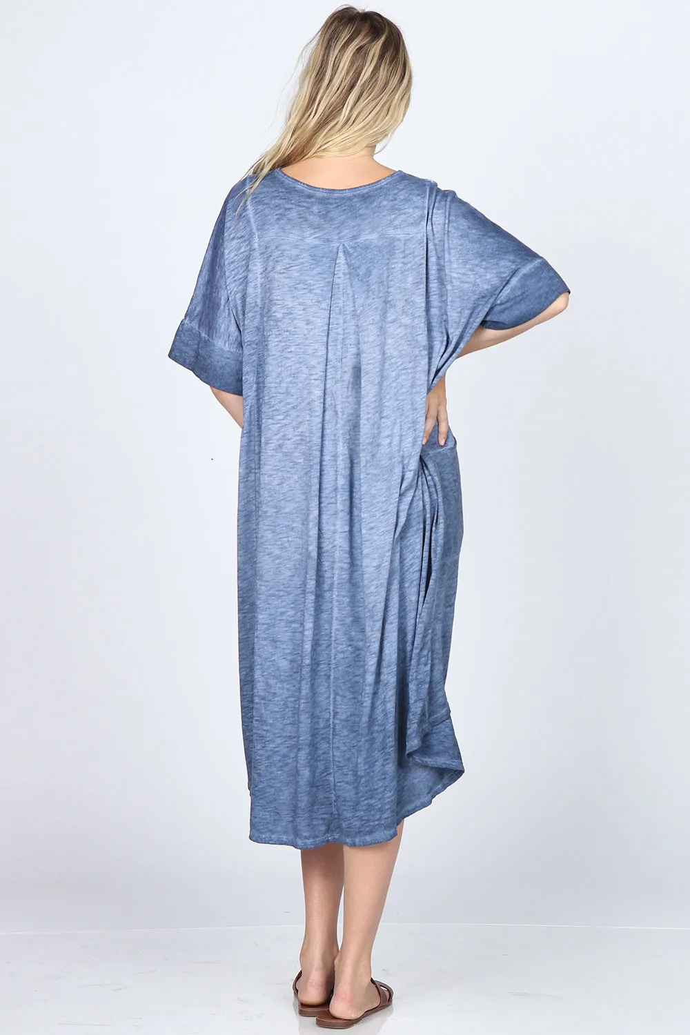 Cotton Slub Kaftan Dress