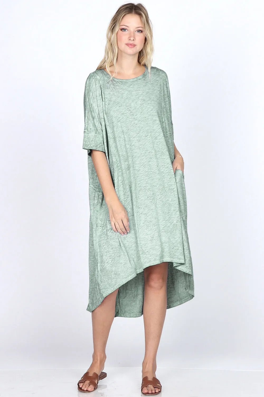 Cotton Slub Kaftan Dress