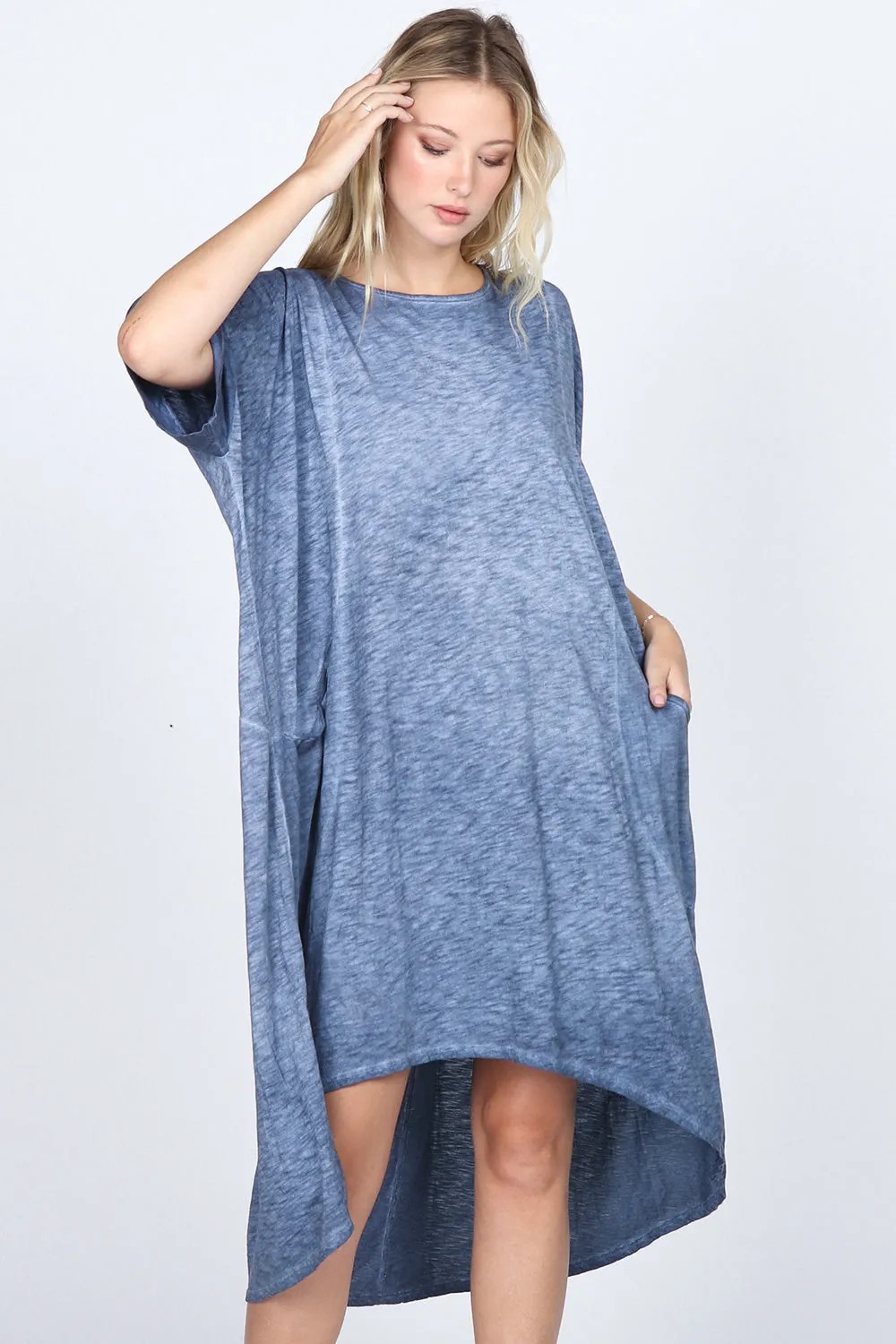 Cotton Slub Kaftan Dress