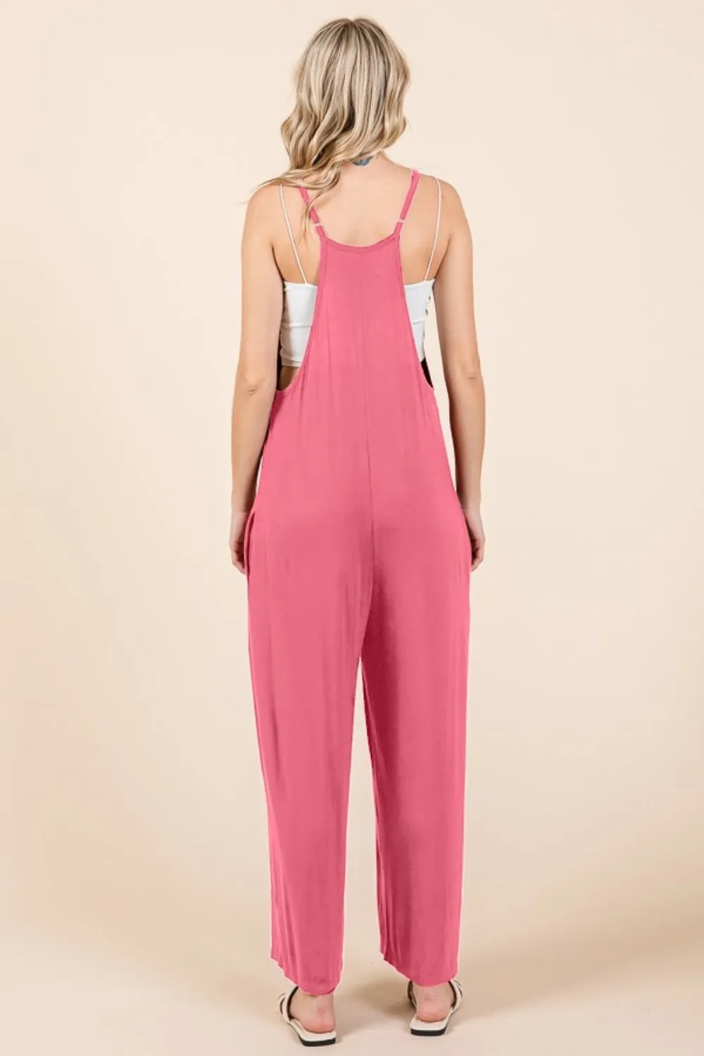 Culture Code Full Size Sleeveless Wide Leg Jumpsuit with Pockets