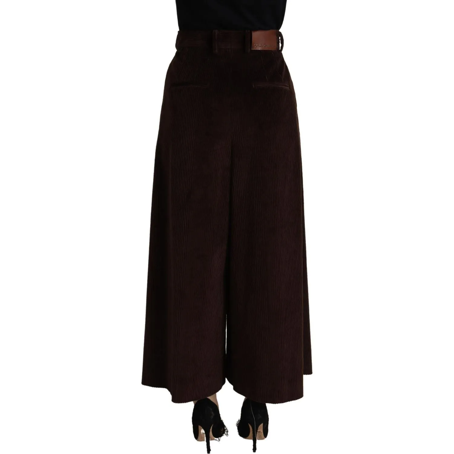 Dolce & Gabbana Chic Bordeaux High-Waisted Corduroy Pants