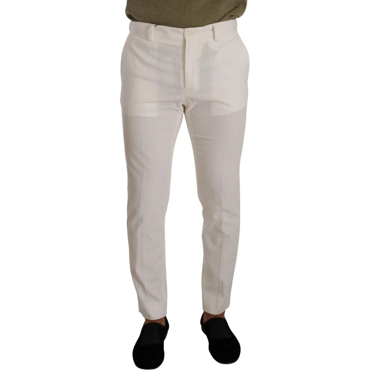 Dolce & Gabbana Elegant Slim Fit Cotton Trousers