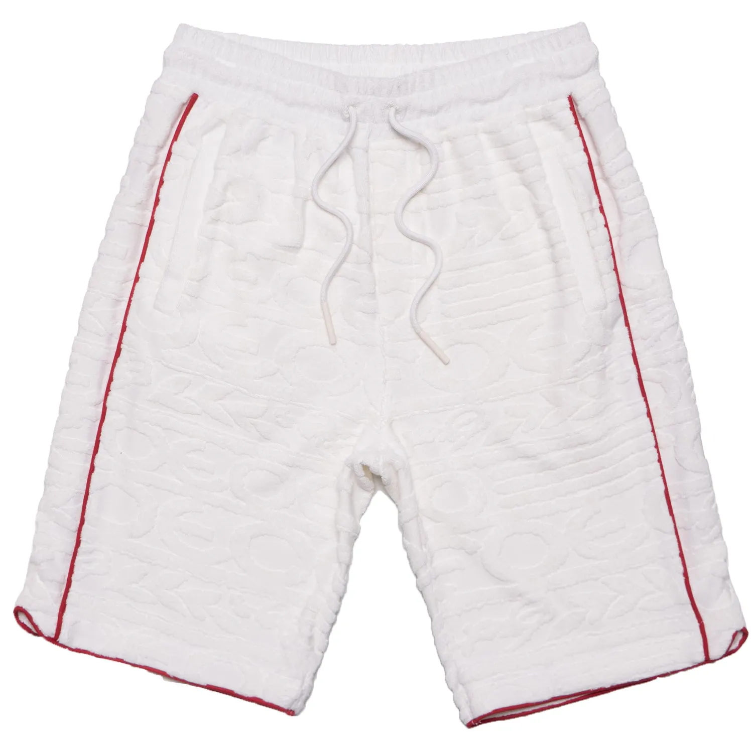 F678 Baroque Terry Shorts- White