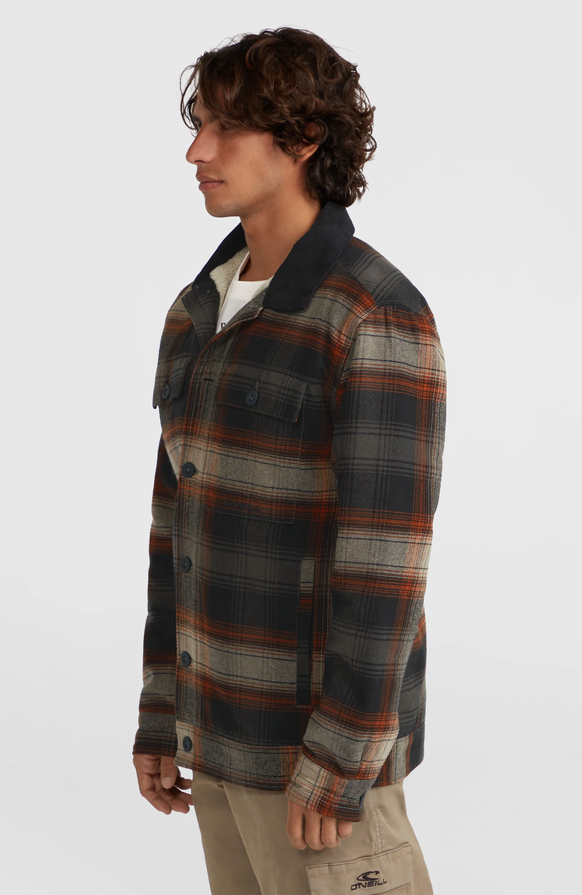 Fleece-Lined Jacket | Grey Check Small