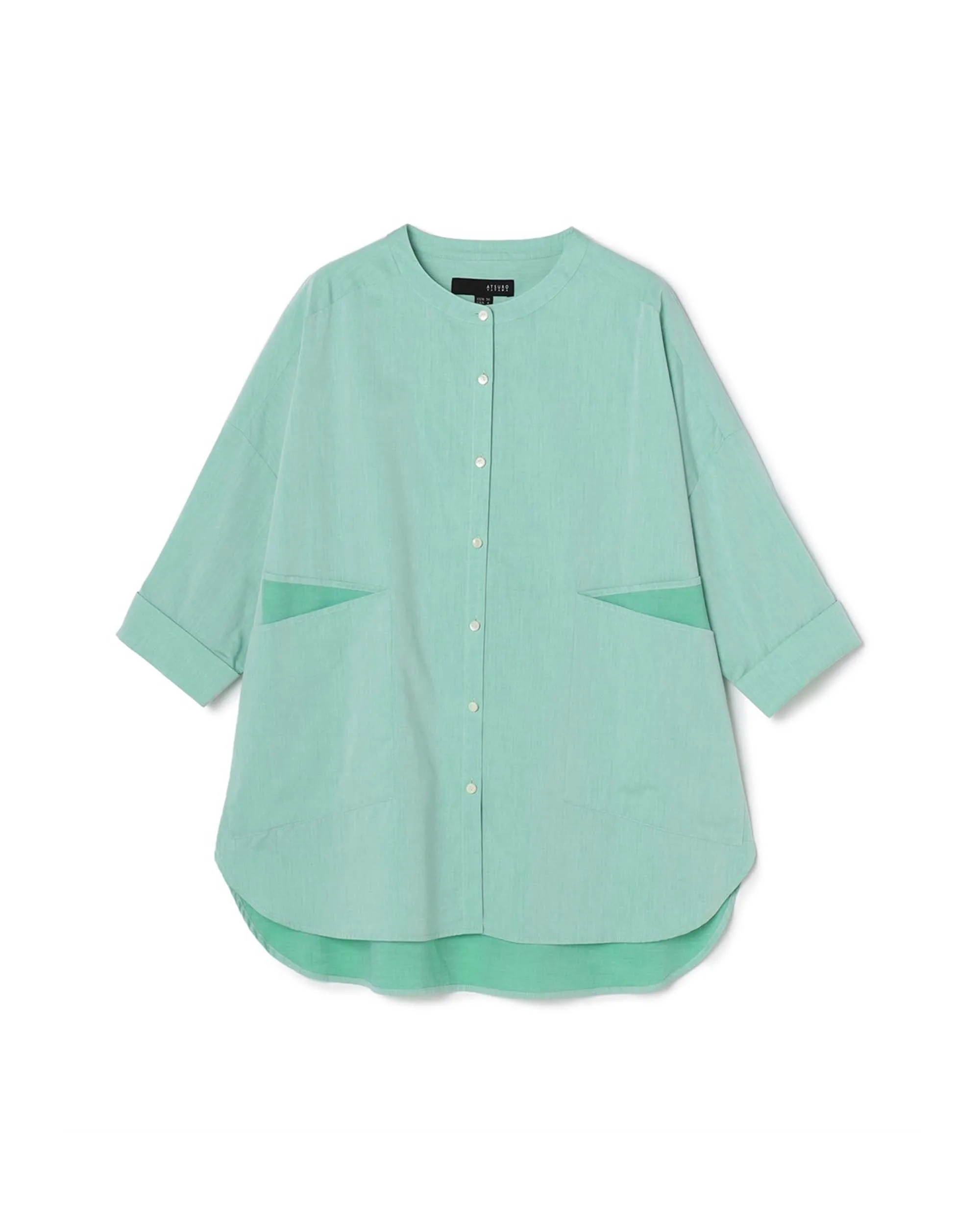 Folded Pocket Cotton Tunic Shirt