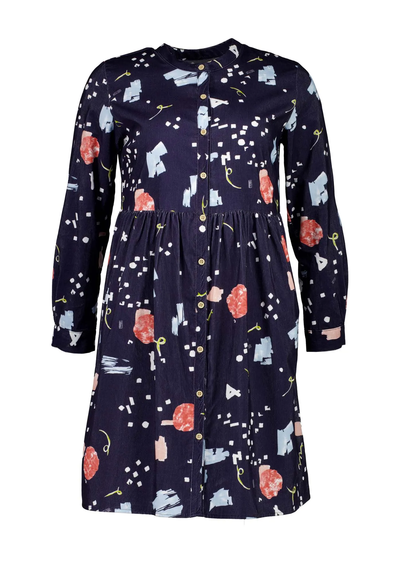 Galaxy Tunic Dress Navy in Fine Cord