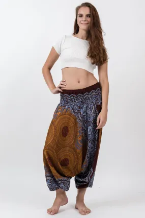 Geometric Mandalas 2-in-1 Jumpsuit Harem Pants in Bronze