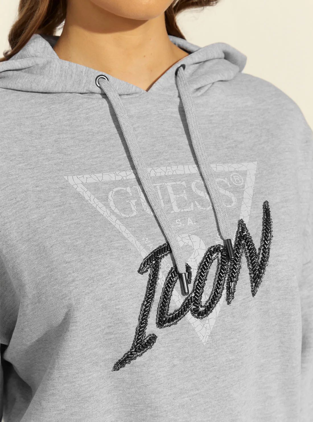 Grey Iconic Logo Hoodie Jumper