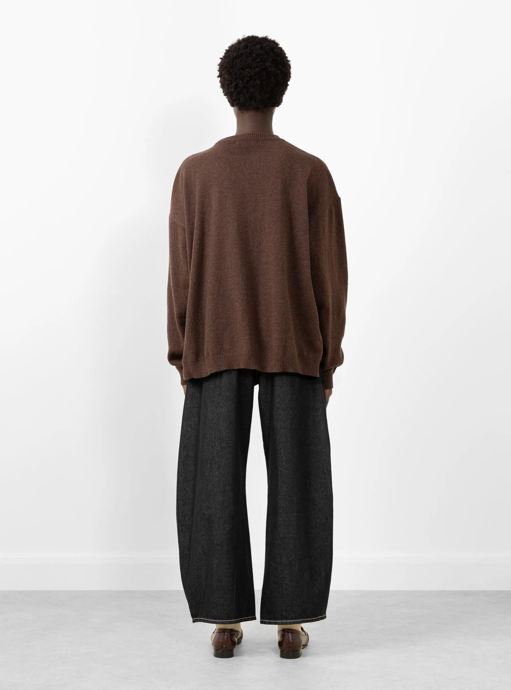 Horse Head Knit Jumper Brown