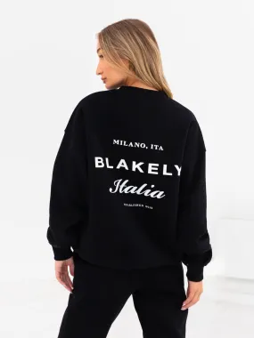 Italia Oversized Jumper - Black