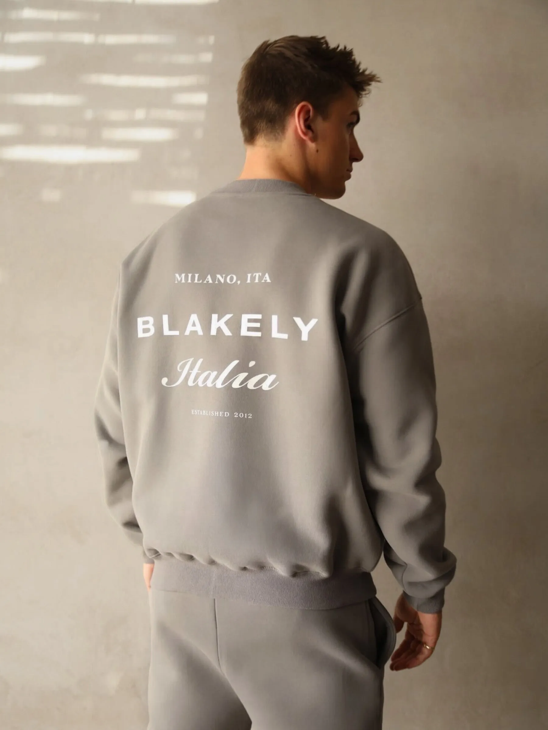 Italia Relaxed Jumper - Stone Grey