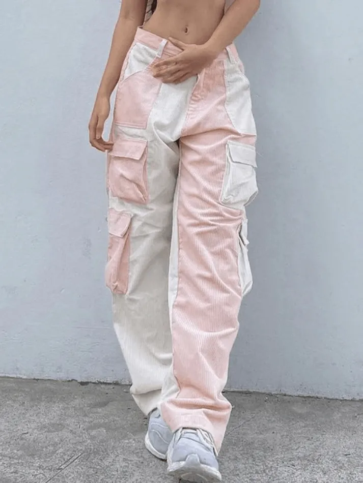 Joskaa Patchwork Corduroy Cargo Pants